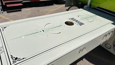 Deck plate of Mark and Payton Aragon's 2003 Peterbilt 379