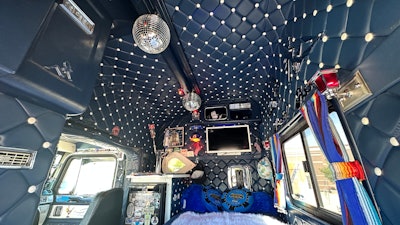 Interior of Jake Bast's 2001 Peterbilt 379