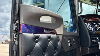Door panel of Rob Harris' 2022 Kenworth W900L