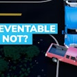 Preventable or not video thumbnail with a semi-truck hitting a pickup truck