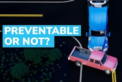 Preventable or not video thumbnail with a semi-truck hitting a pickup truck