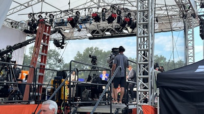 The finished College Gameday set