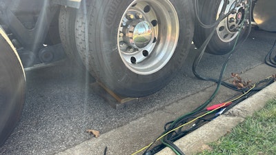Stairstepping tires of Game Creek Video truck
