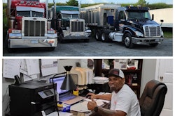 Larry Wallace and his three trucks