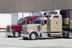 conventional trucks at dock
