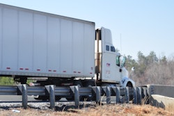 Dry Van Truck At Bridge