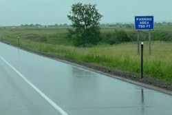 Parking area sign I-90 Wyoming