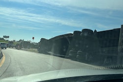 truck rollover on I-55 ramp in Memphis