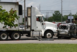 truck involved in crash with car