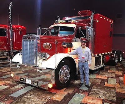 Cimmiyotti poses with the 281 at an ATHS show.