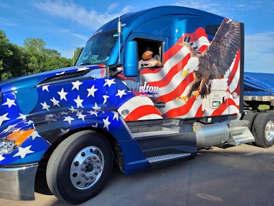 Melton Truck Lines' patriotic scheme