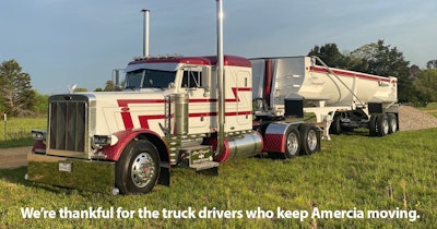 Kyler Shaw's 2003 Peterbilt 379 -- and thanksgiving message