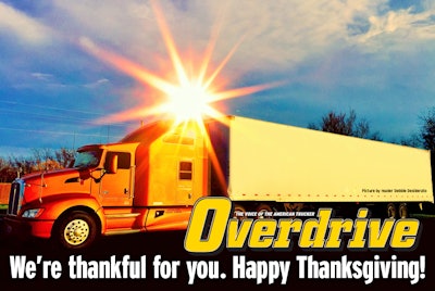 Debbie Desiderato's KW T660 and thanksgiving message from Overdrive