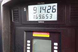 High diesel prices on pump screen