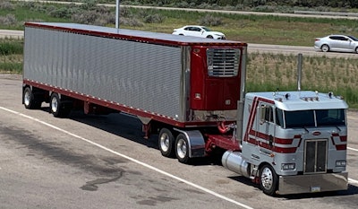 C.J. Donovan's 1984 Peterbilt 362 and 2023 Great Dane