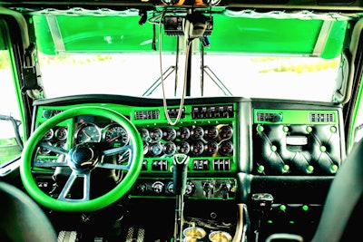 Interior of Cody Davis' 2022 Kenworth W900L