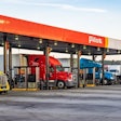 Pilot truck stop fuel island