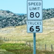 Split speed limit sign