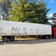 National Owner Operator Association member Gabriel Scott drove this truck to TQL headquarters to demand payment face-to-face. Scott, along with NOOA President Mike Boston, have made broker nonpayment and transparency issues central to their advocacy.