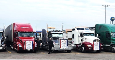 CDLDU trucks parked up at Iowa 80