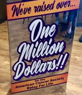 Midwest Pride in your Ride $1M raised sign