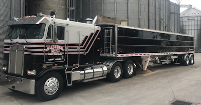 Twin Pine Farms 1985 Kenworth K100 and 2023 Eby hopper
