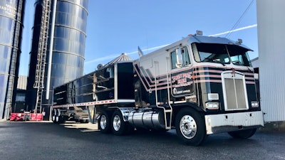 1985 Kenworth K100 and 2023 Eby grain hopper