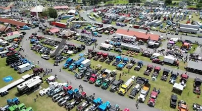 Gear Jammer truck show from above