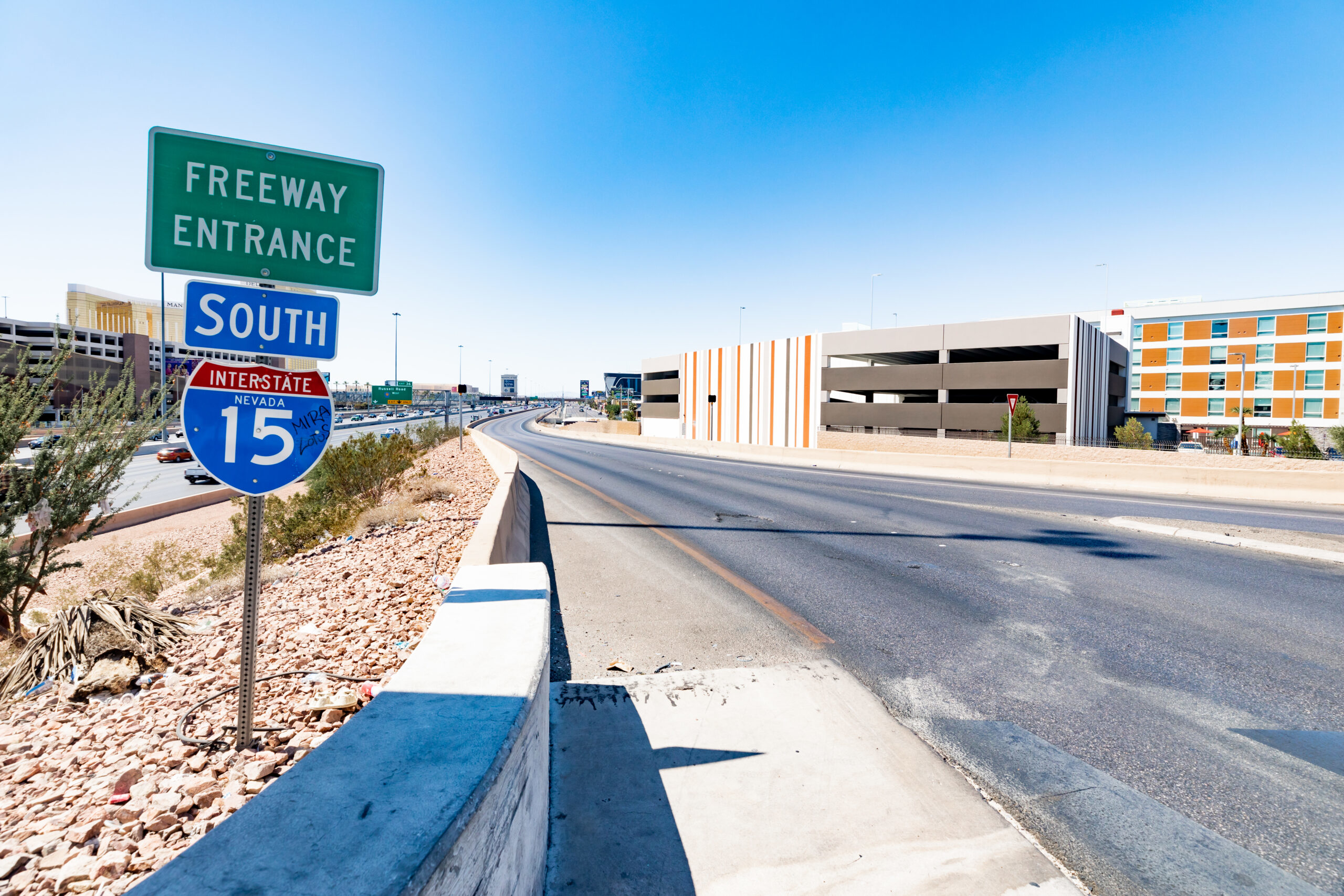 I-15 SB freeway entrance sign