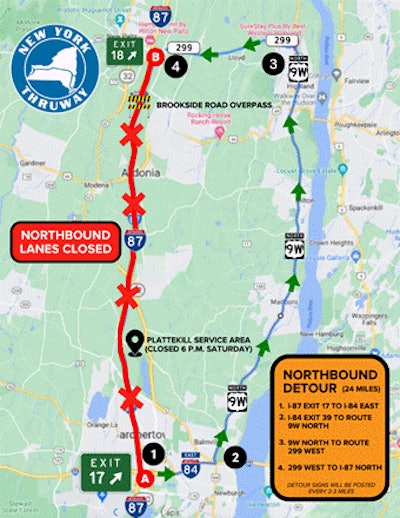 I-87 closure/detour plan