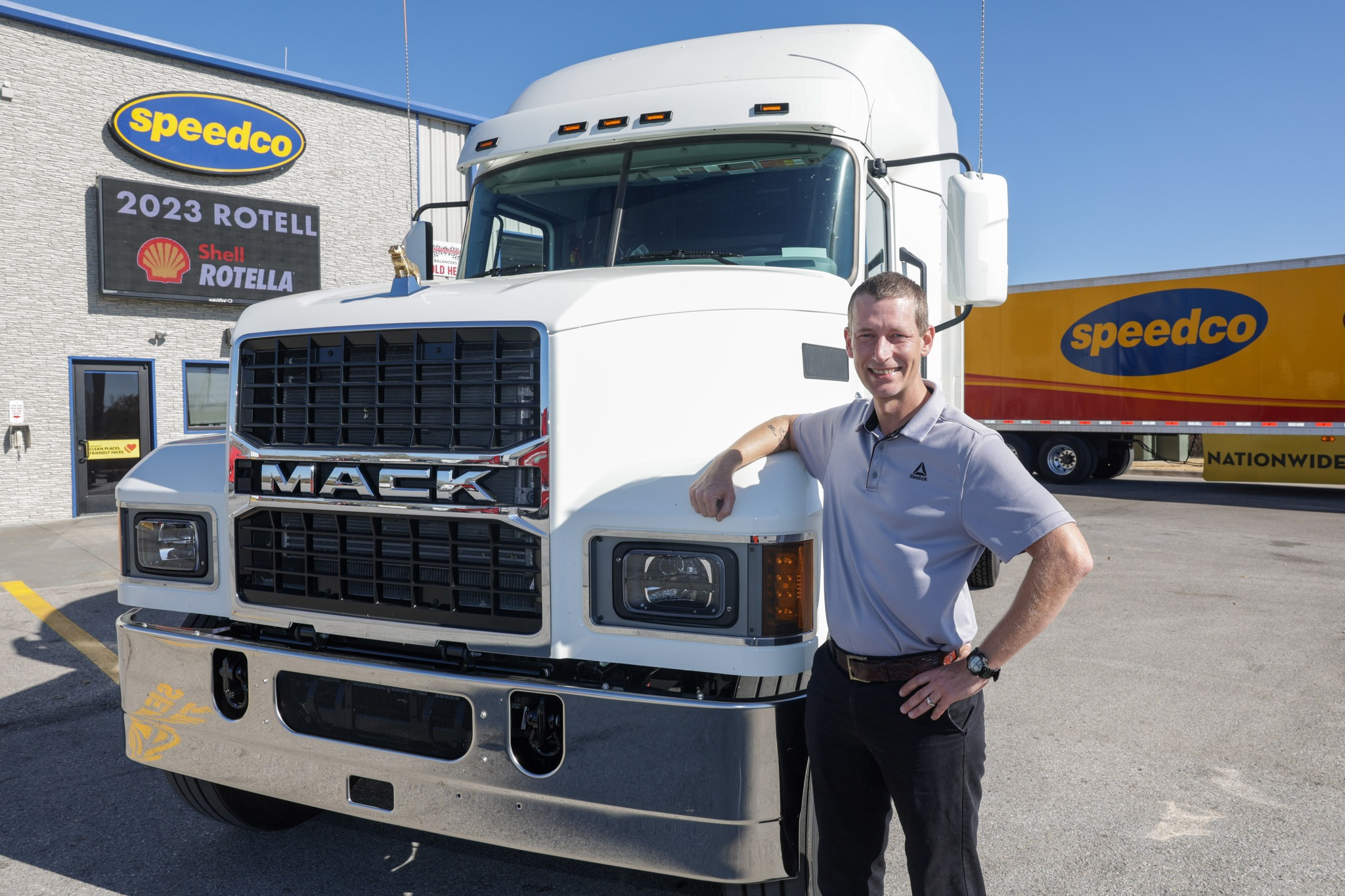Donald McNurlin with new Mack Pinnacle