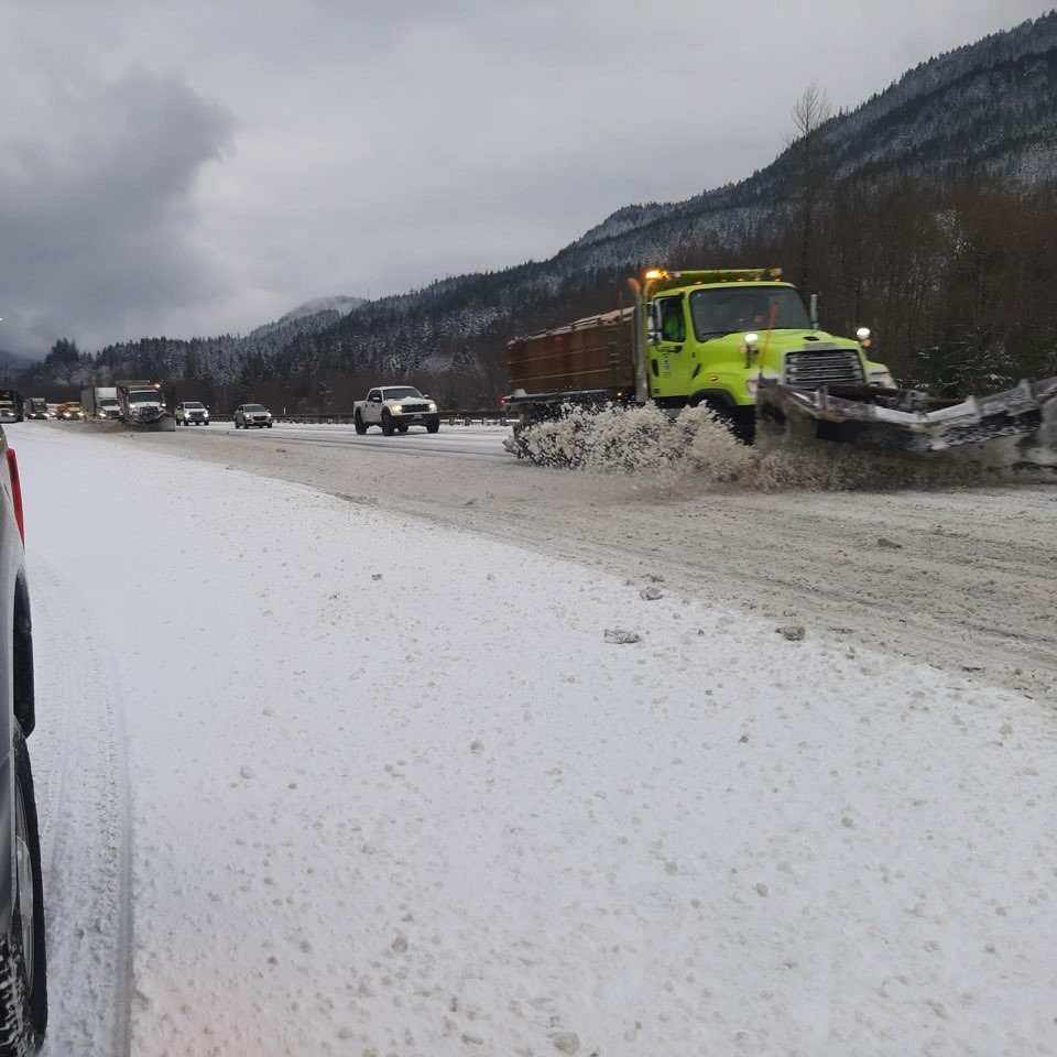 Snoqualmie Pass WSDOT snow plow