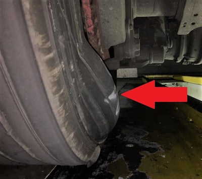 truck sidewall tire fail inflation