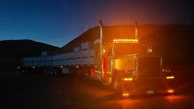 Leslie Bitterman's truck at night