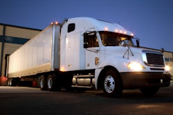 truck backed to dock