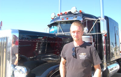 Greg Crispell and his 1984 Peterbilt 359