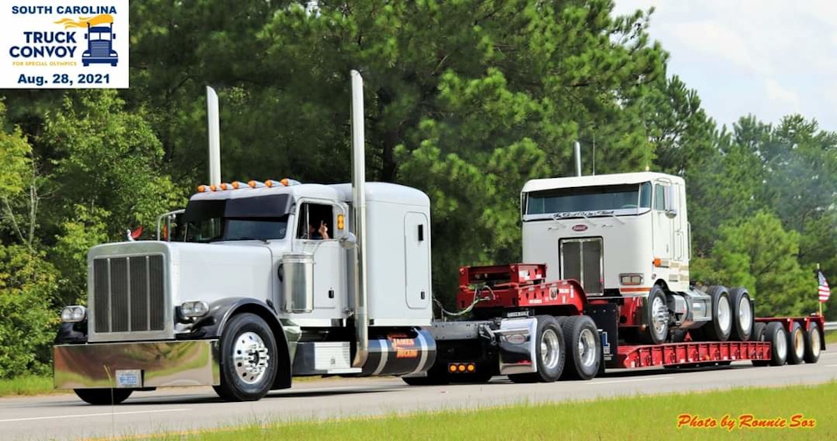 North Carolinabased ownerop's flattop 1988 Peterbilt 379 Overdrive