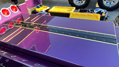 Deck plate of Conrad Shada's 2020 Peterbilt 389
