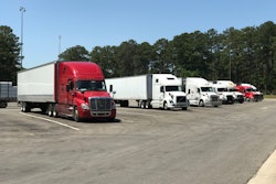 trucks in parking lot