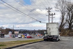 Bobtail Parked In City Lot