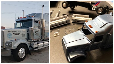 Jay Hosty's Western Star with Eston Hoffman's scale model build in process