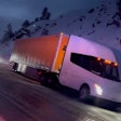 Tesla Semi i-80 donner pass snow