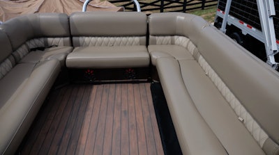 Seating on Scott Carder's Peterbilt tritoon boat