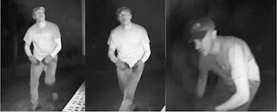 Have you seen this person? It's the suspected Ice Pick Bandit, as captured on one victim's cameras.