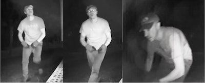 Have you seen this person? It's the suspected Ice Pick Bandit, as captured on one victim's cameras.