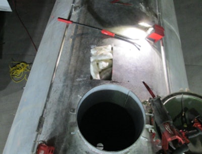 non-factory drug smuggling compartment on truck