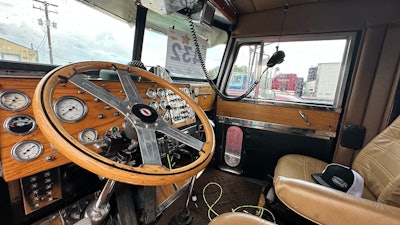 Interior of Satha Kilgore's 1971 Peterbilt 359 EXHD
