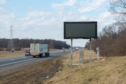 Ohio traffic slow-down sign