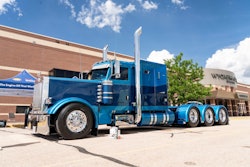 This 2007 Peterbilt 379 EXHD, owned by Truett and Crystal Novosad with Texas-based Equipment Express, captured Best of Show honors at 2023 Shell Rotella SuperRigs in Gillette, Wyoming.