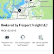 Screengrab from Flexport's new Convoy.com site showing Flexport Freight load in app